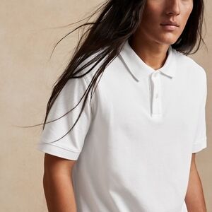 Banana Republic White Polo Shirt
